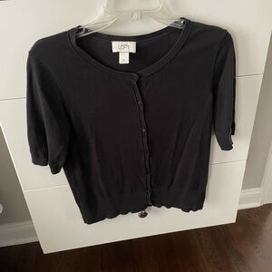 LOFT Women's Black Cardigan Top
